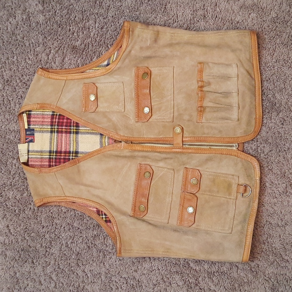 Vintage Brittania Leather Bird Hunting Vest